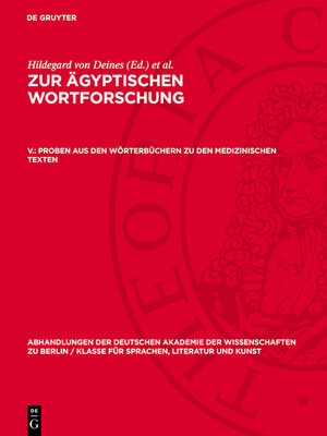 cover image of Proben aus den Wörterbüchern zu den medizinischen Texten